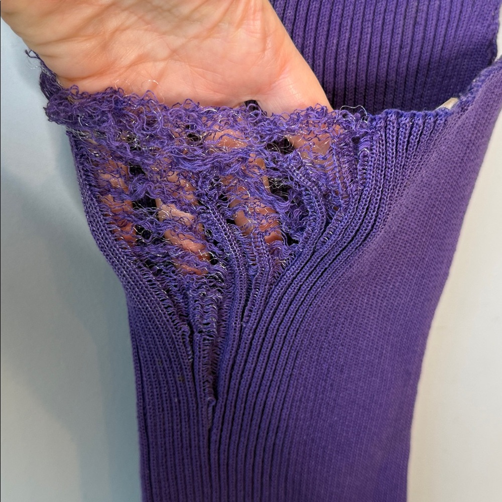 A. Roege Hove Purple Square Neck Mini Dress - image 7